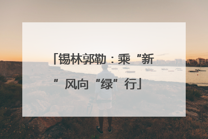锡林郭勒：乘“新”风向“绿”行