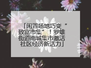 闲置场地巧变“致富市集”！罗雄街道南城集市激活社区经济新活力