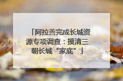 阿拉善完成长城资源专项调查：摸清三朝长城“家底”
