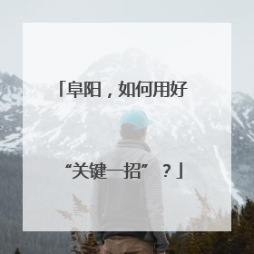 阜阳，如何用好“关键一招”？