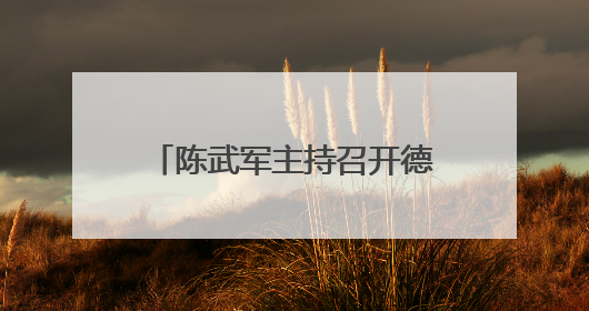 陈武军主持召开德兴市工业领域重点工作调度会（图）