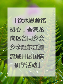 饮水思源铭初心，香港龙岗区各同乡会乡亲赴东江源流域开展国情研学活动
