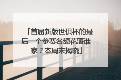 首届新版世俱杯的最后一个参赛名额花落谁家？本周末揭晓