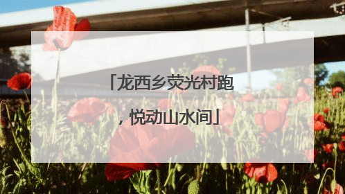龙西乡荧光村跑，悦动山水间