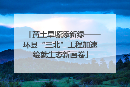 黄土旱塬添新绿——环县“三北”工程加速绘就生态新画卷
