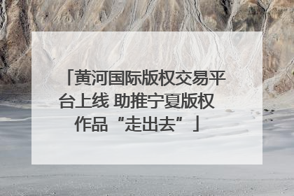 黄河国际版权交易平台上线 助推宁夏版权作品“走出去”