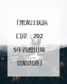 黑龙江抚远口岸：2025年首艘出境货船出港