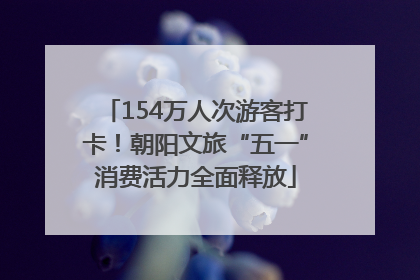 154万人次游客打卡！朝阳文旅“五一”消费活力全面释放