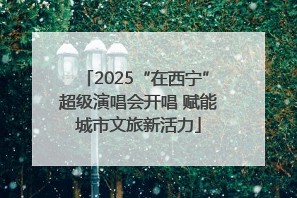 2025“在西宁”超级演唱会开唱 赋能城市文旅新活力