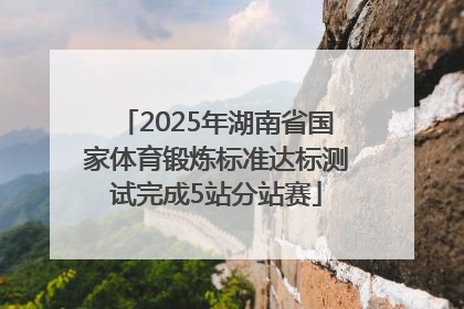 2025年湖南省国家体育锻炼标准达标测试完成5站分站赛