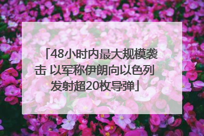 48小时内最大规模袭击 以军称伊朗向以色列发射超20枚导弹