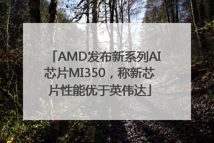 AMD发布新系列AI芯片MI350，称新芯片性能优于英伟达
